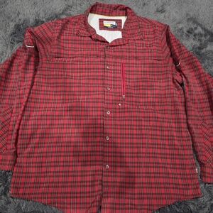 Magellan Outfoor Red Plaid Men's Shirt
